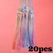 10/20pcs 13cm Ombre Soft Tassels, Colorful Tassels, Suitable For Handicrafts, Silk Tassels, Can Be Used For Jewelry Making, DIY Projects, Bookmarks, Keychains And Other Crafts. - Multicolor - View 14
