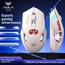 AULA The Tarantula S55 Wired Gaming Mouse Features Ergonomic Low-Key Buttons, An Anti-Slip Scroll Wheel, And Cool Lighting Effects. Ideal For Internet Cafes, Desktops, And Offices. [Wired + Low-Key Buttons] - View 4