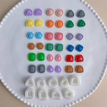 Basic Stud Pack Framed Polymer Clay Cutter Geometric Polymer Clay Tools For Pendant Earring Making DIY Embossing Clay Tools - White - View 3