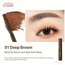 El gel para cejas ETUDE Color My Brows cuenta con una fórmula de gel suave y de larga duración para teñir, embellecer y fijar las cejas. El cepillo de punta fina asegura una aplicación uniforme para un acabado natural y similar al cabello que coincide perfectamente con el color de tu cabello. - Marrón oscuro - Ver 2