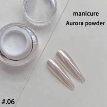 1pc New Y2K Colorful Aurora Luxury Magic Mirror Powder, Metallic Crystal Nail Art Decoration - Multicolor - View 10
