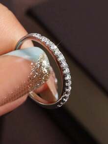 1pc Fashionable New Turquoise Plated Gold Color Hoop Ring - 第二環 - 查看 4