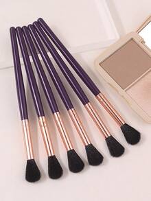 Bộ 6 cọ trang điểm đa năng, cán gỗ màu tím, dùng để đánh highlight, má hồng, phấn mắt và tạo khối. - Màu tím - Xem 5