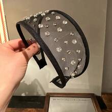 2026 New Wide Mesh Rhinestone Headband, Fashionable Delicate Niche Versatile Hair Accessory - Rhinestone Headband - View 3