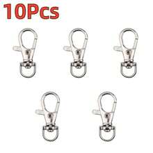 5/10/15/20/50/100 chiếc Móc khóa xoay bằng kim loại cao cấp, khóa càng cua sang trọng, thích hợp cho dây đeo, móc chìa khóa, thẻ túi xách, đồ trang sức tự làm, chiều dài 1,26 inch (32mm), chiều rộng bên trong 0,39 inch (10mm) - móc khóa - Xem 12