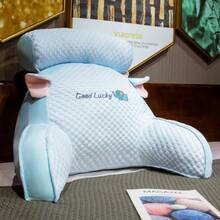 Single Lumbar Support Cushion For Reading In Bed, Designed For Backrest And Arm Support - Blue(Elephant)-l - View 10