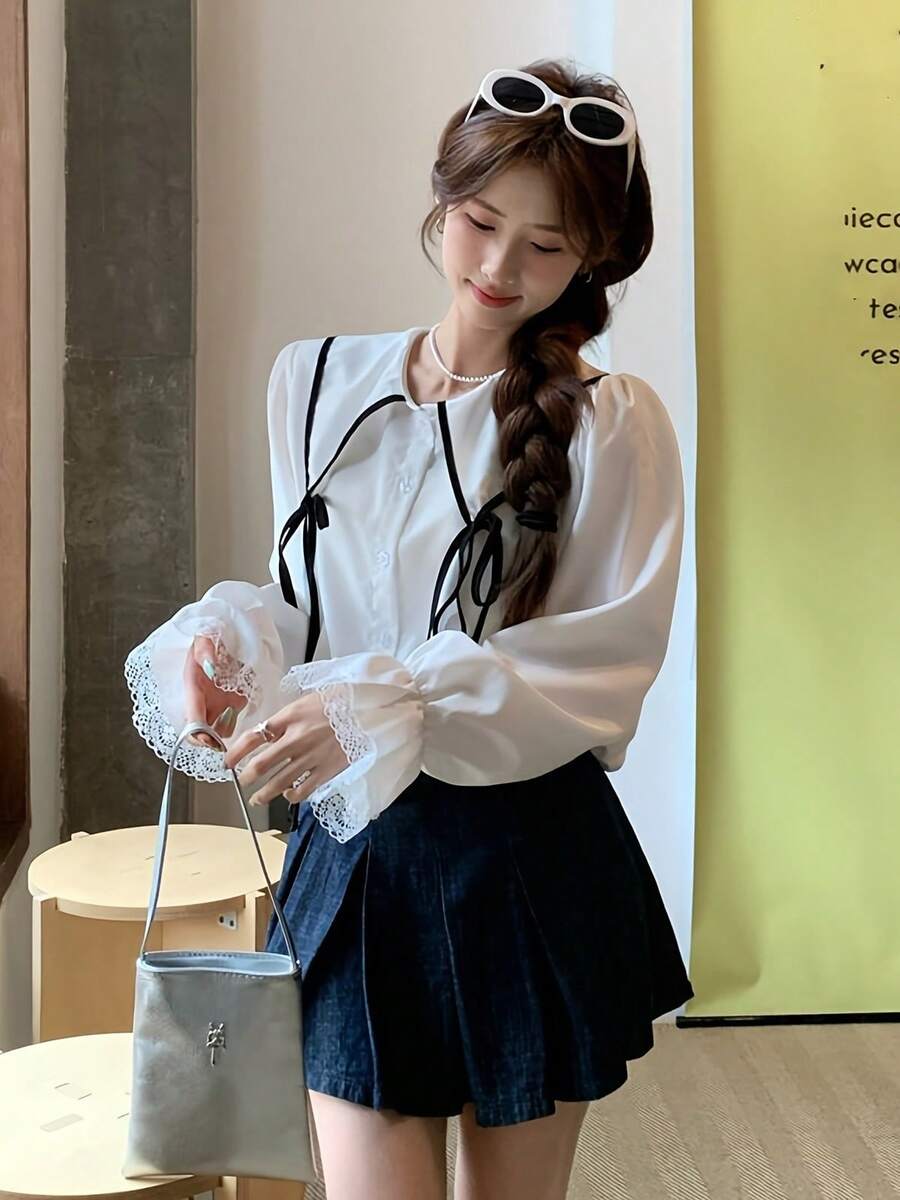 Women Blouses & Shirts - White - View 1