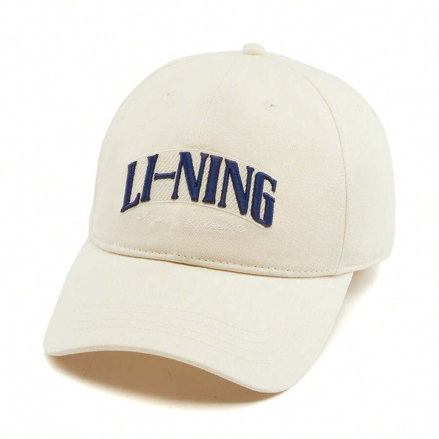 Mũ lưỡi trai thêu chữ "Anything is possible" LI-NING, mũ chống nắng thường ngày có thể điều chỉnh kích cỡ AMYW127 - Dune Khaki - Xem 1