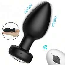 Vibrating Butt Plug Remote Silicone Anal Butt Plugs Vibrator Prostate Massager 10 Vibration Modes Rechargeable Adult Sex Toys For Men Women  Couples - Một cỡ - Xem 2