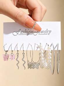 1 Set Fashionable Elegant Girls Earrings Suitable For Daily Wear - Multicolor - View 9