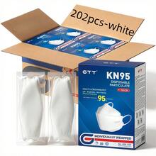 202pcs, Value-For-Money Suit, KN95 Face Mask, More Space, Five Layers Of Ventilation, Disposable High-Quality KN95 Mask. Black And White, Filtering Efficiency Of 98%, Very Suitable For Home, School, Office, Outdoor, Camping, Unisex! - 202pcs - View 12