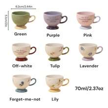 Bộ 4 tách cà phê espresso Ý, thiết kế độc đáo, dung tích nhỏ 70ml, làm thủ công, thích hợp cho espresso, trà sữa, đồ uống bằng gốm sứ, an toàn khi sử dụng trong lò vi sóng và máy rửa chén, đóng gói hộp quà, quà tặng Giáng sinh, dễ vệ sinh. - Nhiều màu - Xem 11