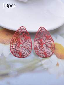 10个镂空水滴银杏叶吊坠 DIY饰品耳环配件 - AB8107 - 查看 21