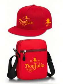 1pc/2pcs Creative Western Print Unisex Baseball Cap And Crossbody Bag Set, Street Fashion Outdoor Sports Flat Brim Cap And Shoulder Bag, Adjustable, Gift For Yourself Or Friends - Multicolor - View 17