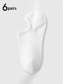 1/6 par de calcetines de tobillo de unicolor con rayas finas, minimalistas, cómodos y transpirables, calcetines largos para mujer (paquete de 1/3/6 pares) - Multicolor - Ver 8