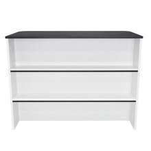 Fend Kitchen Bar, Wenge And White, Virtual Furniture - Black and White - View 9