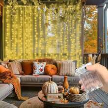 1pc Indoor Decorative Background LED String Lights, 3 Meters/6m Battery Powered, Suitable For Wall Backdrop, Curtain, Drape Ambiance Decor - Battery Box Curtain Light - View 5