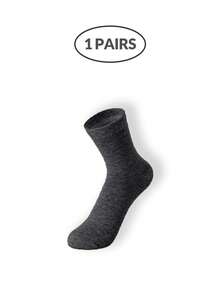 Men's Premium Dark Grey Mid-Calf Socks, Bulk Pack (5/10/15/20/30 Pairs) - Elastic Fit Breathable Work Socks, Suitable For Business, Fitness, Travel - Non-Slip Elastic Cuff, Moisture-Wicking, Daily Essential - Dark Grey - View 8
