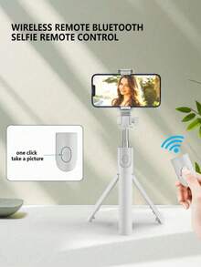 This Latest 70cm Bluetooth Phone Selfie Stick Live Streaming Tripod Can Be Equipped With LED Fill Light, Is Telescopic, Features 360-Degree Automatic Rotation And Anti-Shake Function, And Is Lightweight And Portable. It Also Has Multiple Functions And Can Be Used As A Portable Tripod. Suitable For Live Streaming, Group Photos And Travel Scenarios. - one-size - View 5