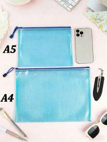 Mehrfarbige, wasserdichte, modische Mesh-Stoff Strandtasche, Make-up-Tasche mit "Beach"-Aufdruck, Strandmotiv, große, transparente Kosmetiktasche mit hoher Kapazität - Verschiedenfarbig - Übersicht 8