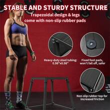 BouPower Anti-Slip Steel Plyometric Jump Box Set – Durable Step Up Platform For Home Gym Strength & Conditioning – 12/18/24/30 Inch - Red 12in - View 2