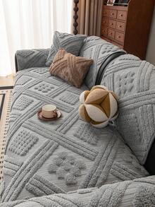 1 vỏ đệm sofa dùng được cả bốn mùa, kiểu dáng hiện đại tối giản, chống trượt, chống bụi và có thể giặt được, mềm mại và không phai màu, thân thiện với thú cưng, phù hợp với sofa hình chữ L và sofa 1/2/3/4 chỗ ngồi. - Màu Xám nhạt - Xem 5