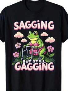 Sagging But Still Gagging Funny Joke Humor Rude Gift T-Shirt,, Halloween Christmas Gift For Men Women Friends - Black - View 7
