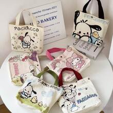 SANRIO New Canvas Handbag For Students, Portable Lunch Bag For Work, Versatile Small Tote Bag For Outings - Back-to-school Bag - View 1