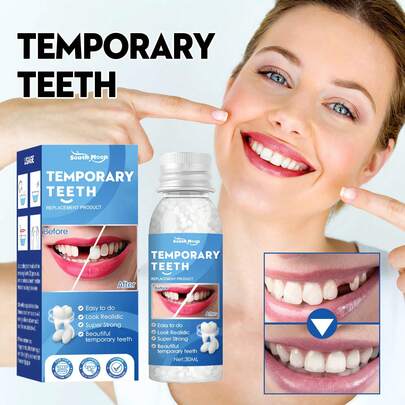 Resin Dental Repair Glue, Pliable Tooth Gap Filler, Solid Temporary Tooth Restoration, Fake Tooth Glue, Dental Supplies