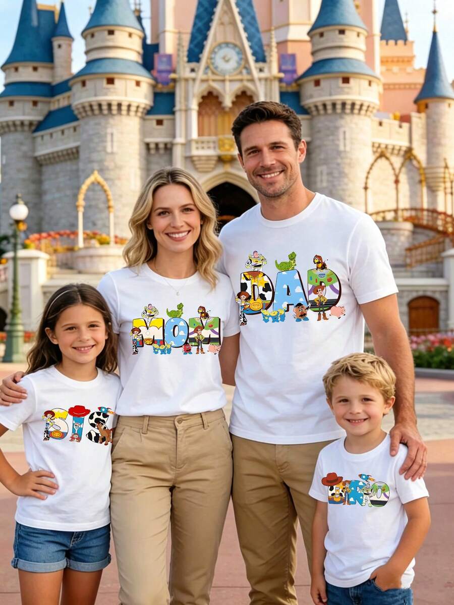 Toy Story Family Matching Shirts, Disney Trip Family Shirts, Dad Mom Sis Bro Matching Tees, Toy Story Characters Family Vacation Shirts, Disney World Family Outfits - 男 - 查看 1