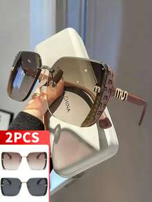 2pcs+Square Brown+Square Black