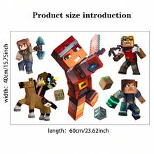 Minecraft Wallpaper Cartoon Stickers For Home, Living Room, Bedroom, Wall Decoration - Cute Wall Stickers For Kids. A Perfect Little Gift For Family And Friends. Birthday Party Decoration Items, Small Gifts For Sending To Relatives And Friends At Parties And Gatherings. - Multicolor - View 16