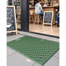 Front Door Mat Outside Entrance Rubber Welcome Floor Mats, Doormat Heavy Duty Non Slip, Dirt Trapper Waterproof Exterior Entry Mats For Patio Entryway Drainage,Home Decor - 綠色 - 查看 6