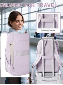 45x20x30厘米大容量旅行背包 - 可登机/飞行/旅行背包，适合短途旅行，可轻松放入座位下方，全新手提旅行背包。男女通用时尚多色15.6英寸笔记本电脑背包，适合上学、徒步旅行、工作，经典休闲背包，适合男士、大学生、户外活动、旅行、通勤。 - 彩色 - 查看 6