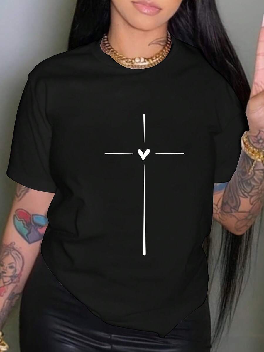 deyin Women T-Shirts - Black - View 1
