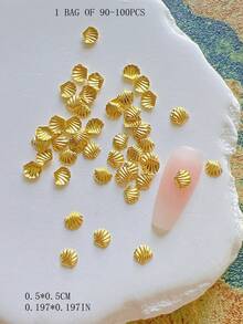 迷你海洋系列金屬美甲裝飾，鉚釘貝殼海星復古金屬配件，迷你家居裝飾美甲飾品 - 彩色 - 查看 21