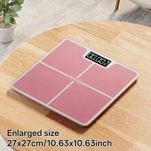 AVXLRQ Digital Body Weight Bathroom Scale, Large Blue LCD Backlight Display, High PrecisionMeasurements, Tempered Glass - Upgraded Version - View 9