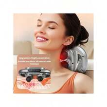SOKANY 6pcs Smart Fascia Massage Gun, Type-C Charging (1200mAh Lithium Battery), High Power Output, Strong & Low Noise, LED Display, 9 Modes, 20 Intensity Levels, Suitable For Different Body Parts - Grey - View 5