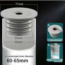 Anneau d'étanchéité pour tuyau de vidange de machine à laver, anneau d'étanchéité désodorisant pour drain de sol, couvercle de drain de sol désodorisant en silicone - Gris - Voir 8