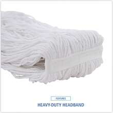 White Rayon Wet Mop Head, No. 32, 12 Pieces Per Carton, Cut-End Design - A - 查看 4