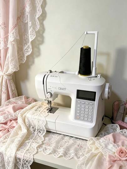 Vertical Large Spool Holder With Anti-Tangle Guide For Household Sewing Machines And Sewing Machine Universal Accessories - Professional Sewing Studio Equipment