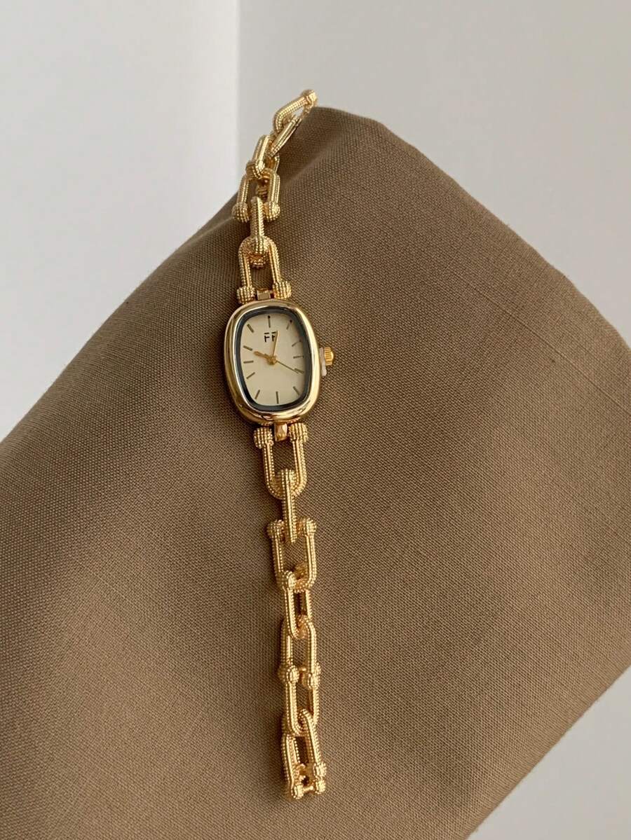 1pc Women's Quartz Watch, Fashion Jewelry Style, Delicate & Elegant, Suitable For Daily Wear, Birthday, Graduation Gift, Casual Occasions - Gold - View 1
