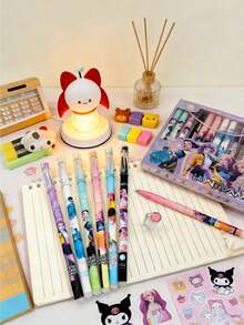 Bộ bút gel có thể xóa được dành cho fan K-POP (12/24/36 chiếc), thiết kế hoạt hình, bút viết tái sử dụng, thích hợp để ghi chú. - Nhiều màu - Xem 2