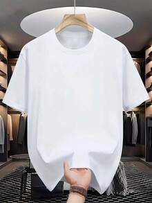 Camiseta informal de manga corta con cuello redondo para mujer, con estampado de temática marina, perfecta para lucir en la playa este verano. - Blanco - Ver 2