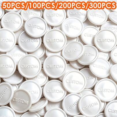 50 PIEZAS/100 PIEZAS/200 PIEZAS/300 PIEZAS Pegatinas personalizadas de sello de cera redondo con logotipo, sellos de cera autoadhesivos hechos a mano, sellos de cera para invitaciones de boda, pegatinas de sello de cera - Blanco perla