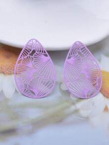 10个镂空水滴银杏叶吊坠 DIY饰品耳环配件 - AB8107 - 查看 5
