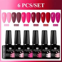 8ml 6PCS/Set Gel Nail Polish Set Semi Permanent Nail Glue Long Lasting Design Nail Supplies Manicure Essentials For All Seasons, Pink Red Brown Nails ,Highquality Gel, Gel Nail Kit - Multicolor - View 20