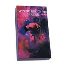 Mystic Red Rose Oracle Tarot Cards,53 Cards Help Discover What Your Person Of Interest Is Going Through,With Pdf Guidebook - Hot Pink - View 2