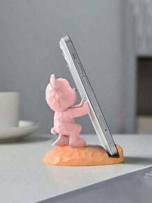1pc Cute Bear Shape Phone Stand Decoration, Compatible With Both Mobile Phone And Tablet, Suitable Desk, Bedside, Living Room, Study, Bedroom,, Etc. Birthday Gifts Graduation - 多色 - 查看 5