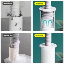 Anneau d'étanchéité pour tuyau de vidange de machine à laver, anneau d'étanchéité désodorisant pour drain de sol, couvercle de drain de sol désodorisant en silicone - Gris - Voir 2